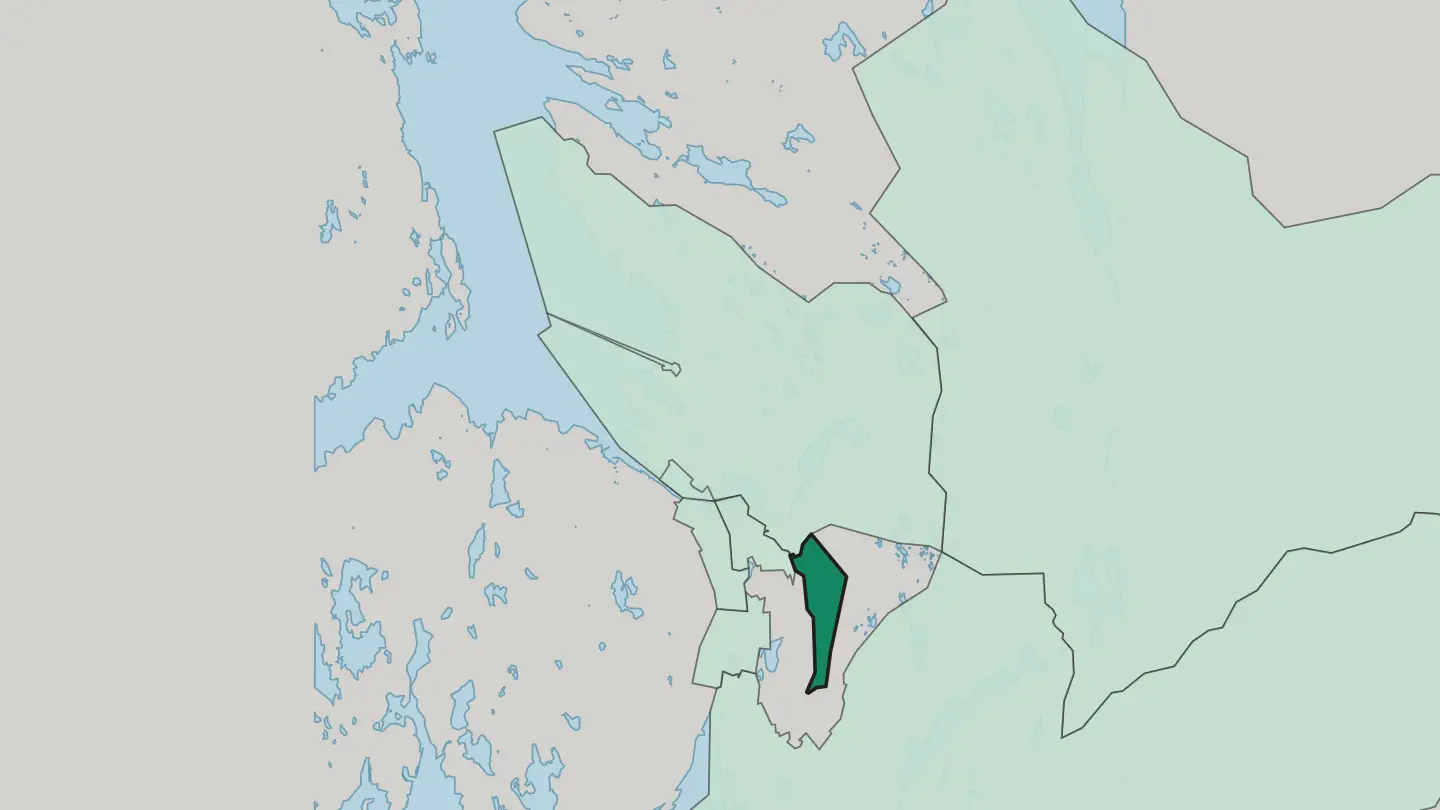 Map of Landås in Bergen