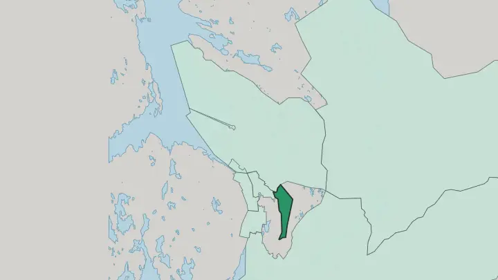 Map of Landås in Bergen