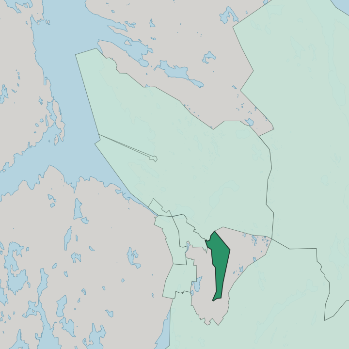 Map showing Landås — In Bergen