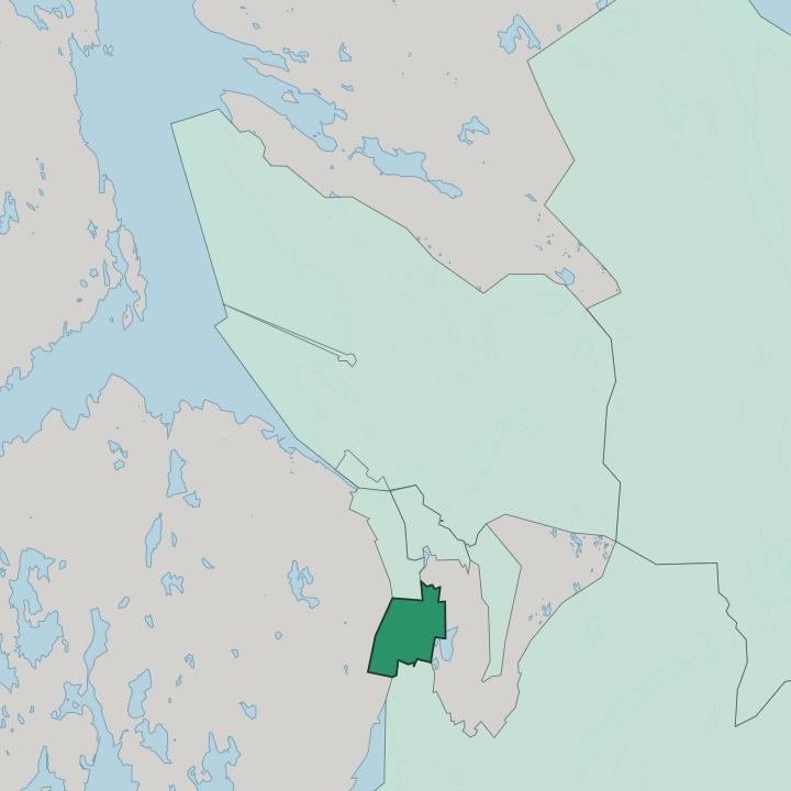 Map showing Minde — In Bergen