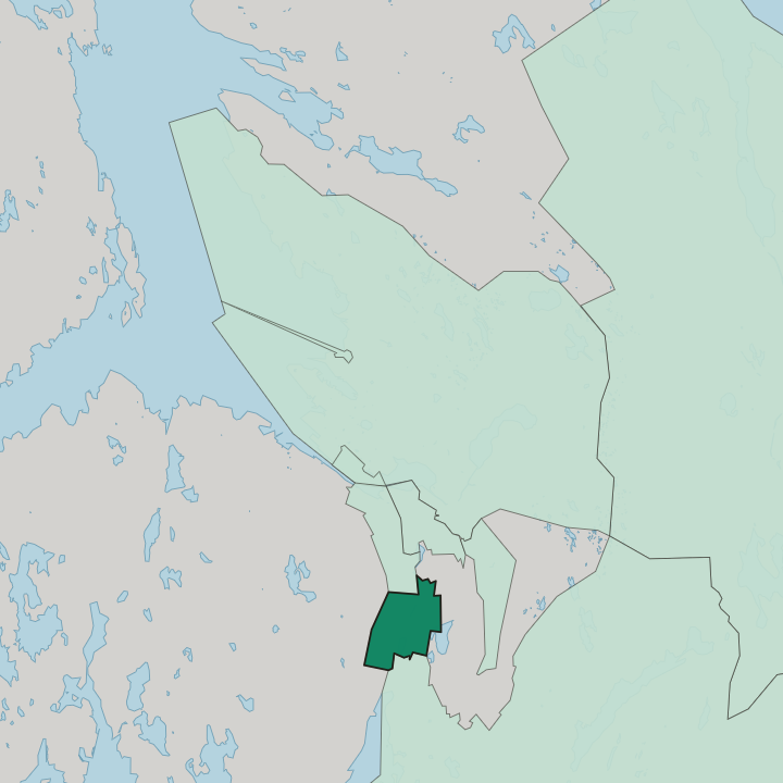 Map showing Minde — In Bergen