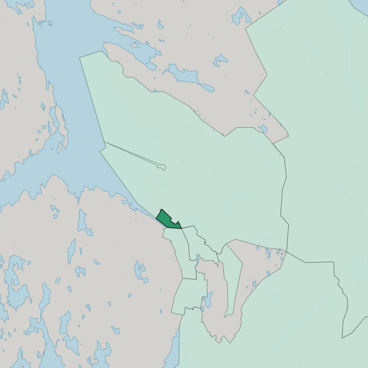 Map showing Møhlenpris — In Bergen