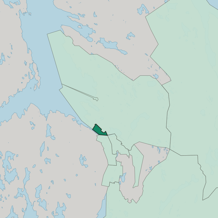 Map showing Møhlenpris — In Bergen