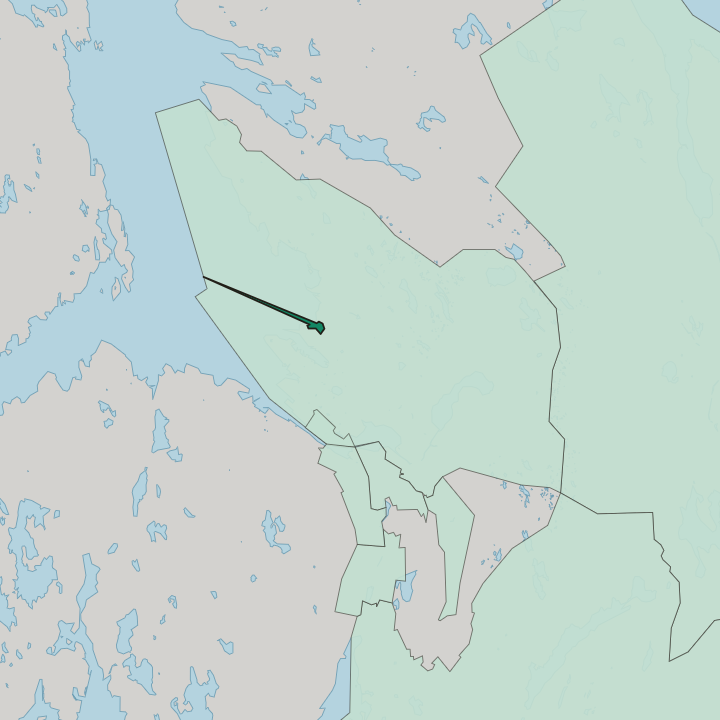 Map showing Skuteviken — In Bergen