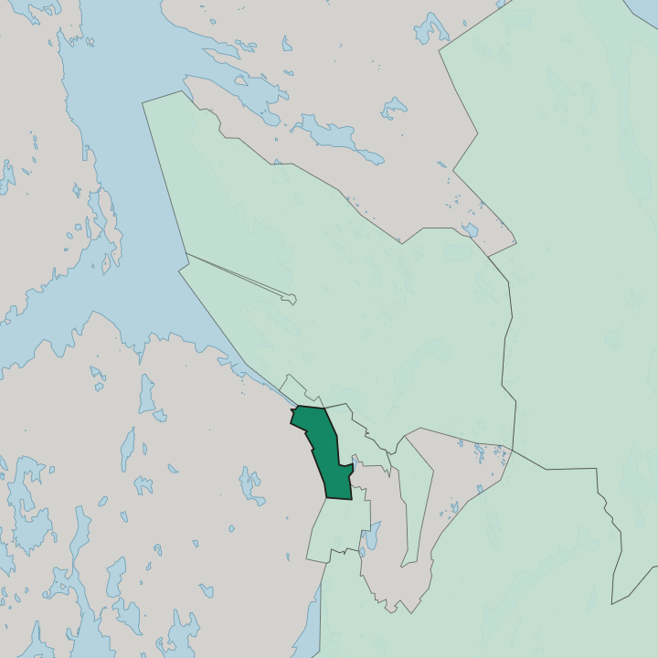 Map showing Solheim — In Bergen