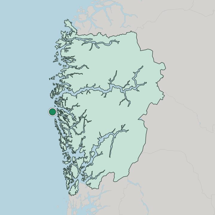 Map showing Fedje — In Vestland