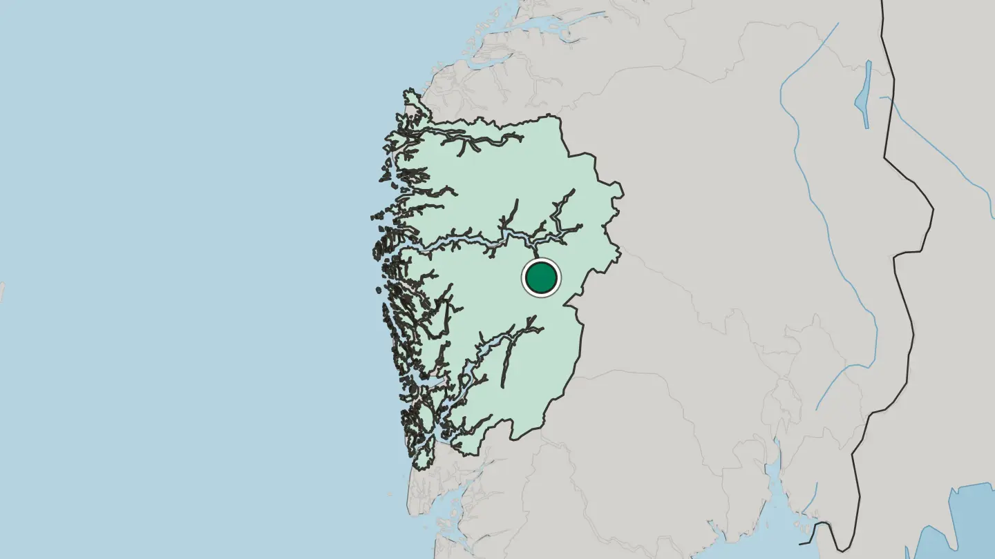 Map of Flåm in Norway