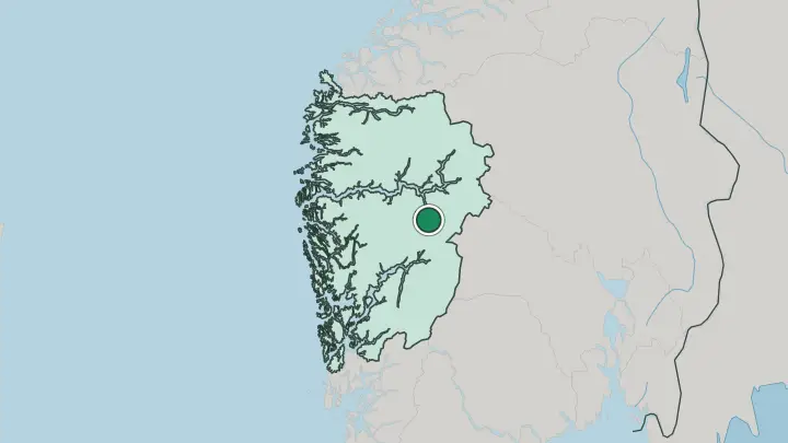 Map of Flåm in Norway