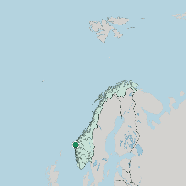 Map showing Florø — In Norway