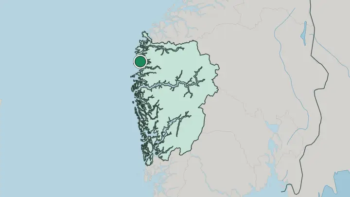 Map of Florø in Norway