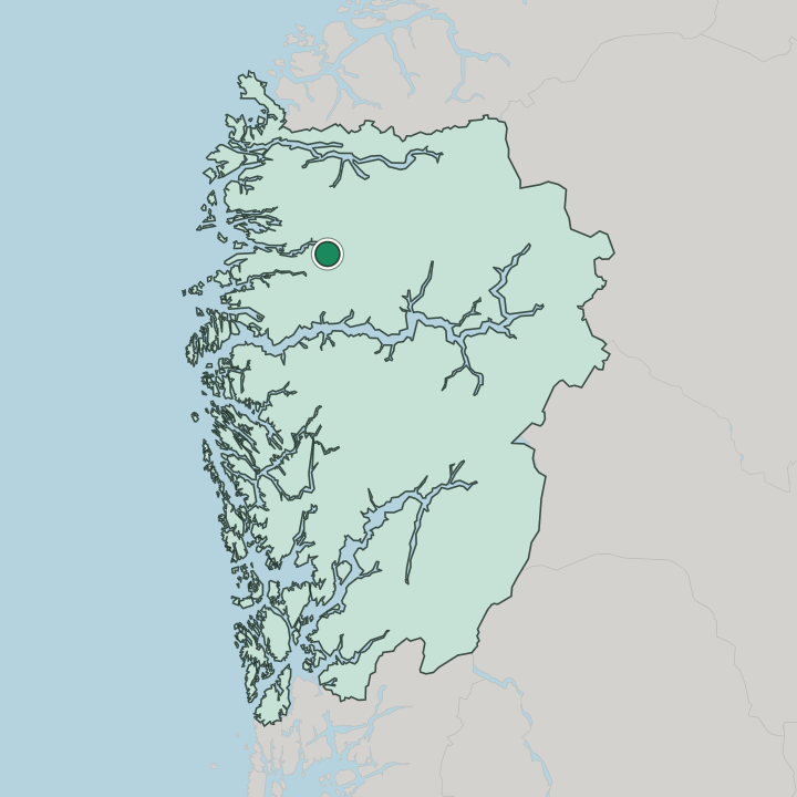 Map showing Førde — In Vestland
