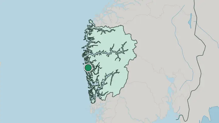 Map of Manger in Norway