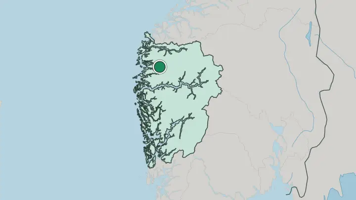 Map of Naustdal in Norway