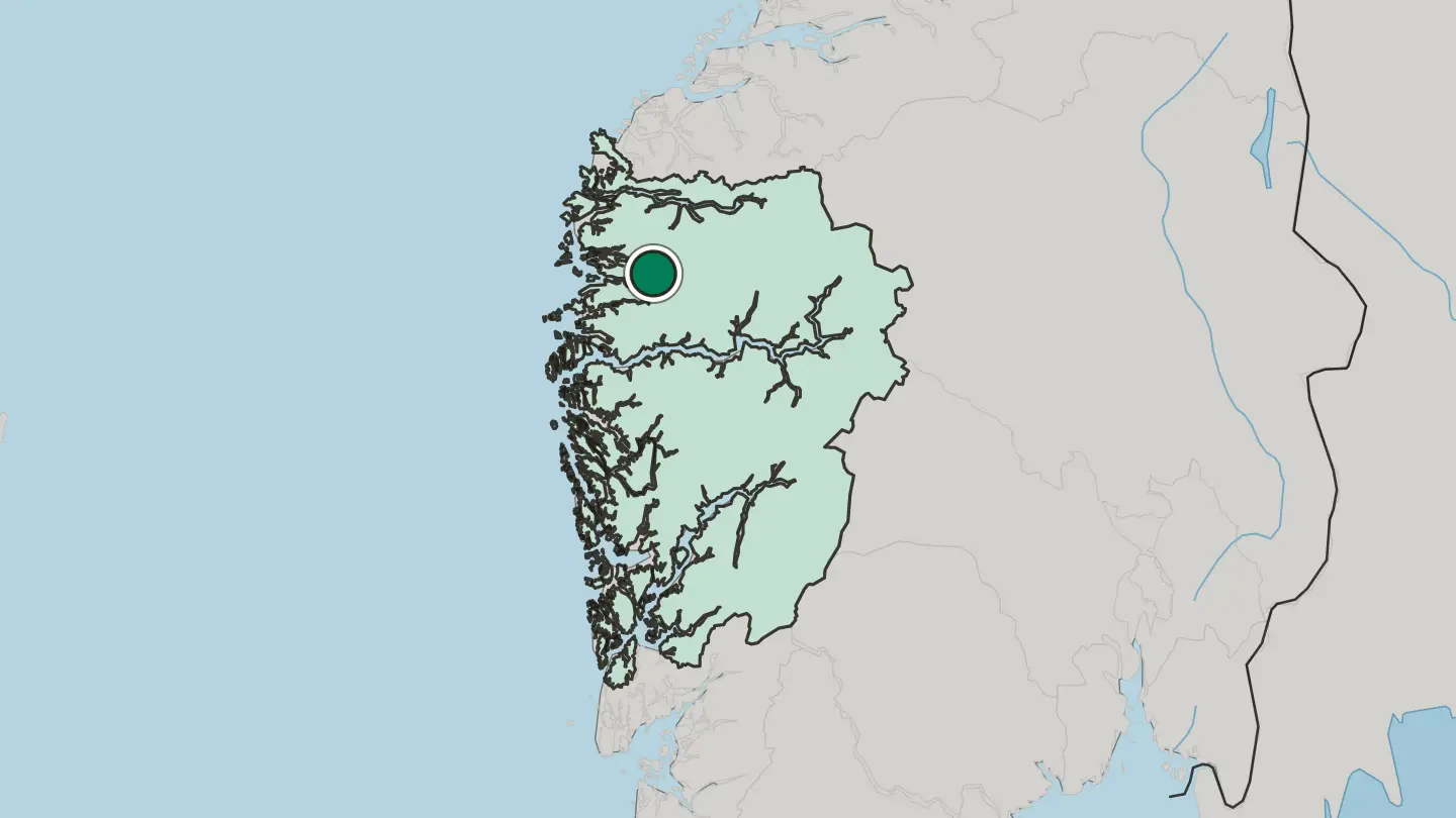 Map of Naustdal in Norway