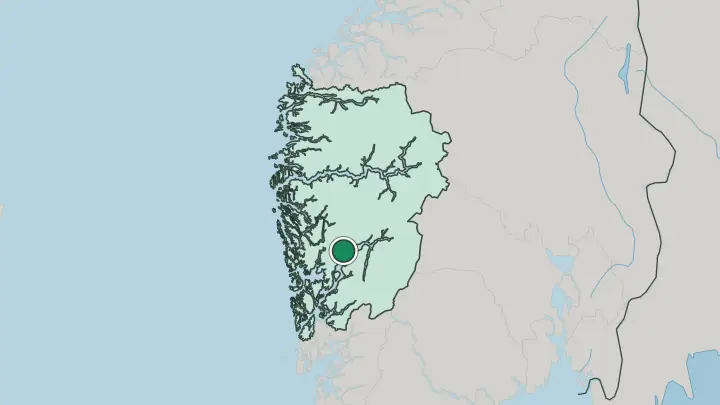 Map of Norheimsund in Norway