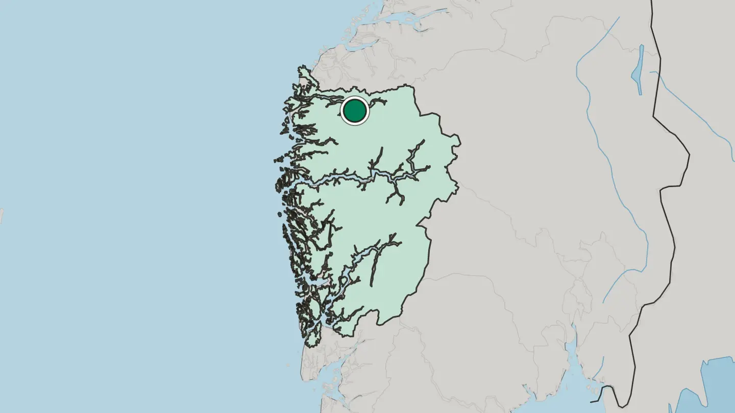 Map of Sandane in Norway