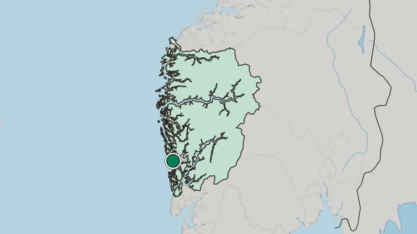Map of Storebø in Norway