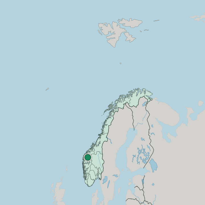 Map showing Stryn — In Norway