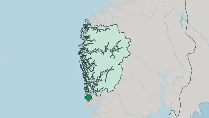 Map of Sveio in Norway