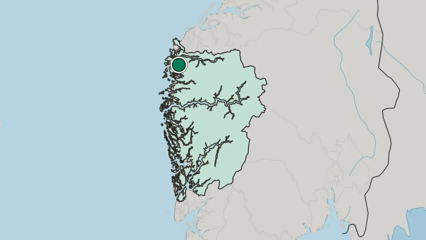 Map of Svelgen in Norway