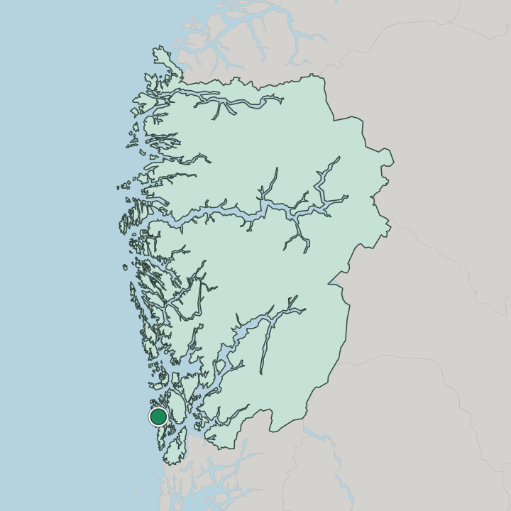 Map showing Svortland — In Vestland