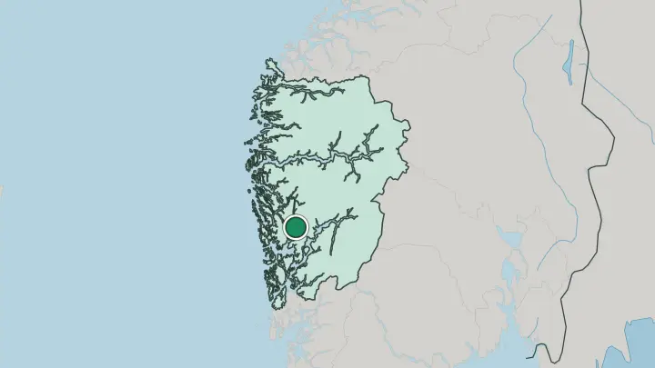 Map of Tysse in Norway