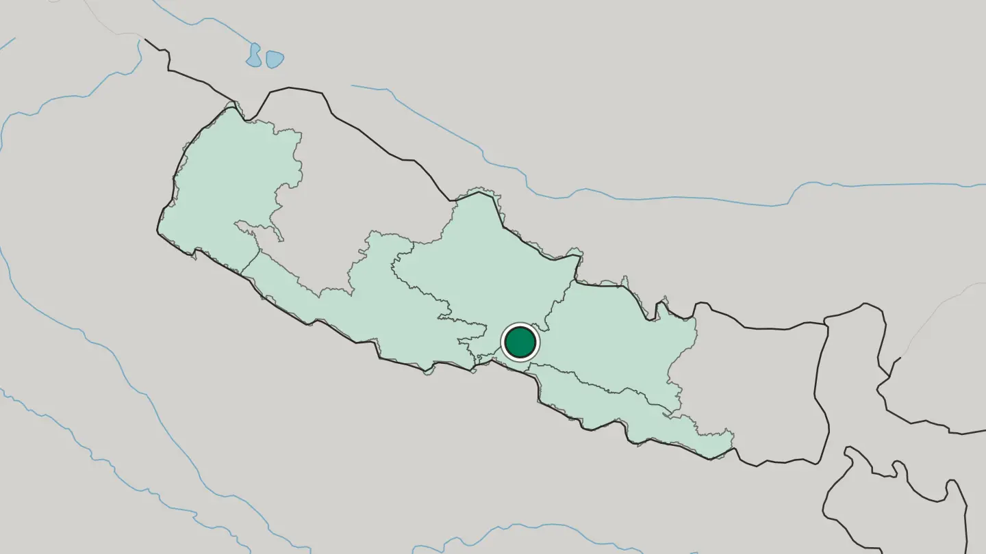 Map of Bharatpur in Nepal