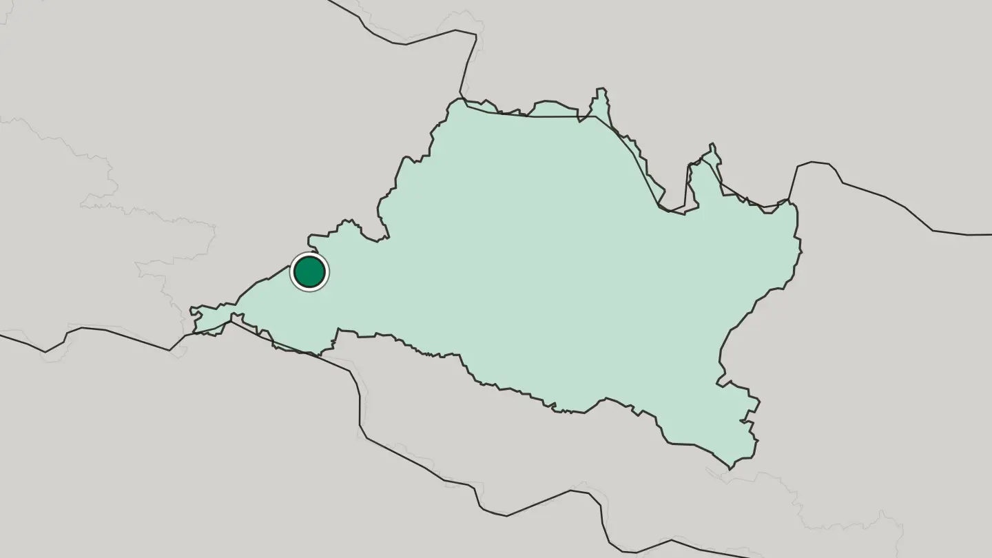 Map of Bharatpur in Nepal