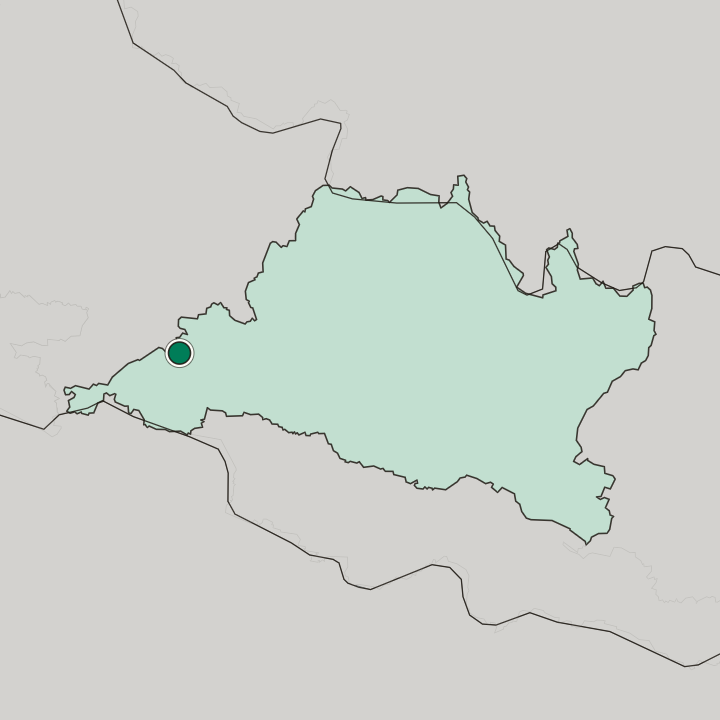 Map showing Bharatpur — In Bagmati Province