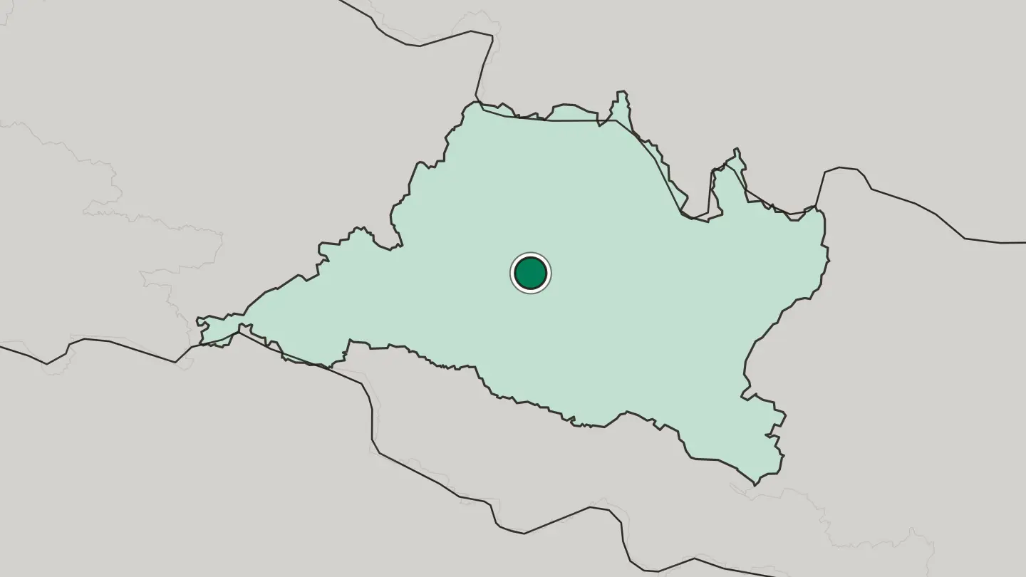 Map of Kathmandu in Nepal