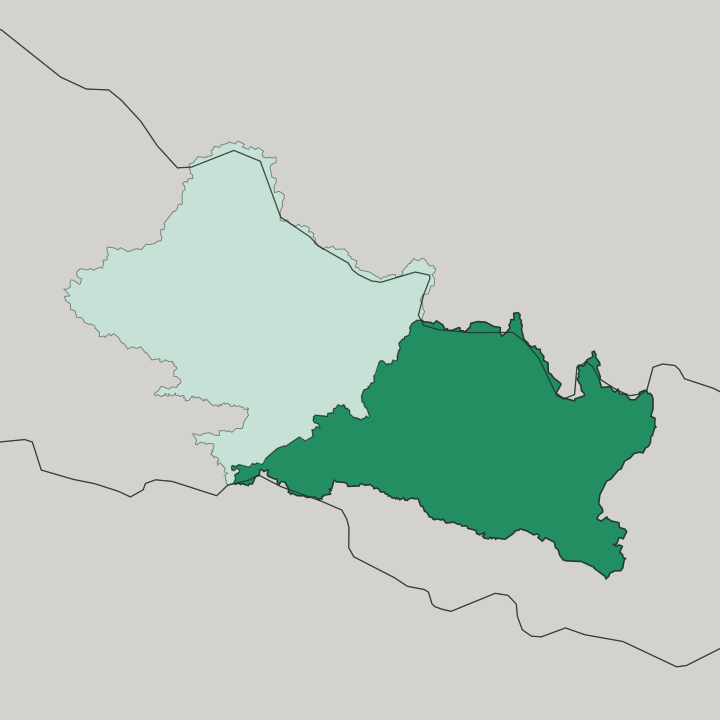 Map showing Bagmati Province — In Nepal