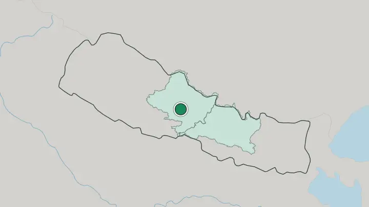 Map of Pokhara in Nepal