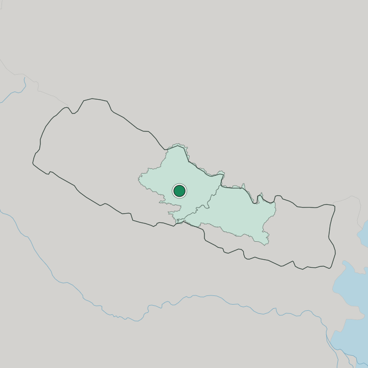 Map showing Pokhara — In Nepal