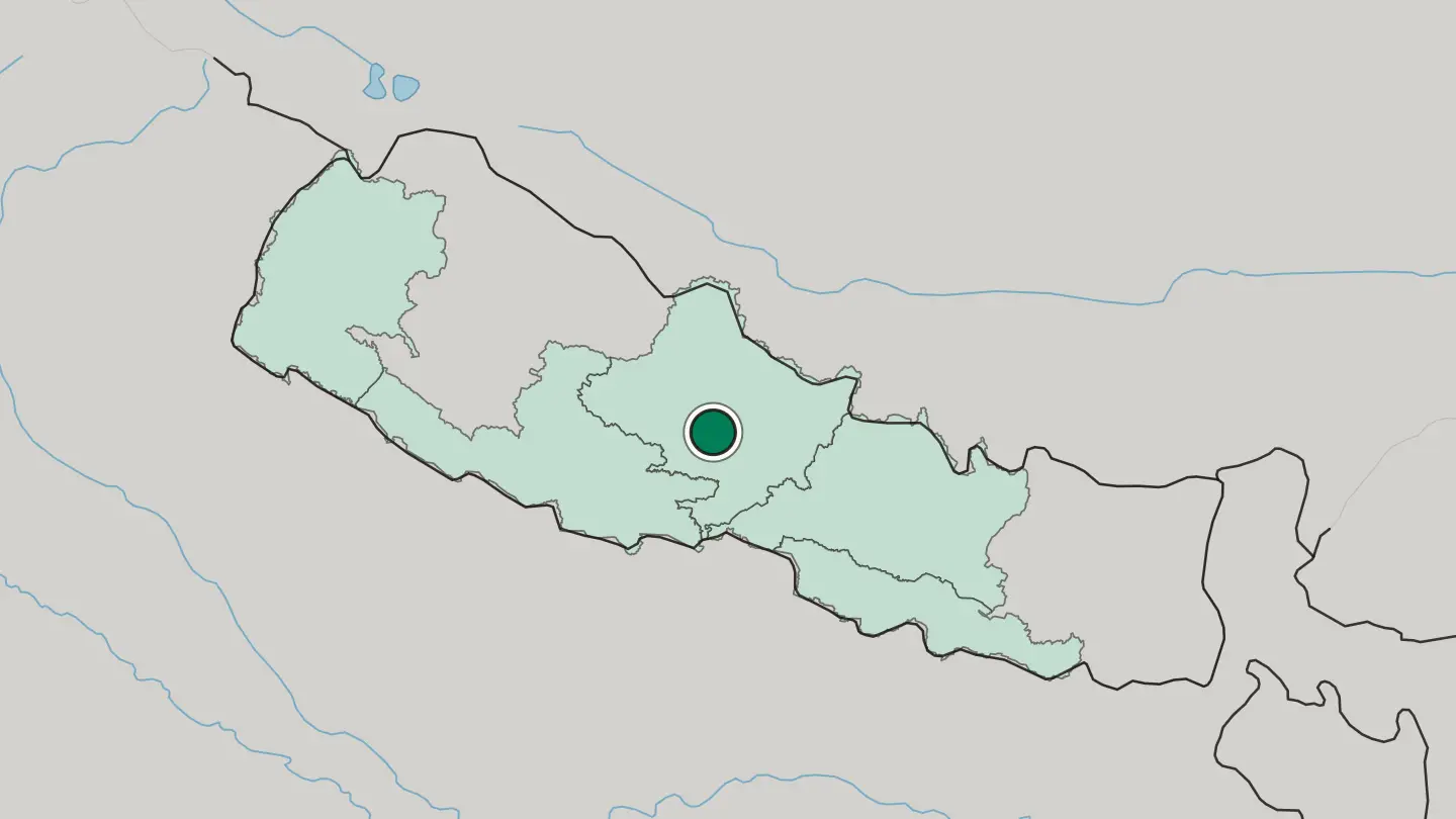 Map of Pokhara in Nepal