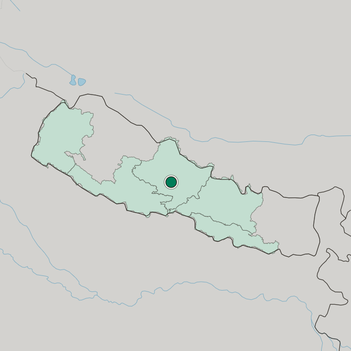 Map showing Pokhara — In Nepal