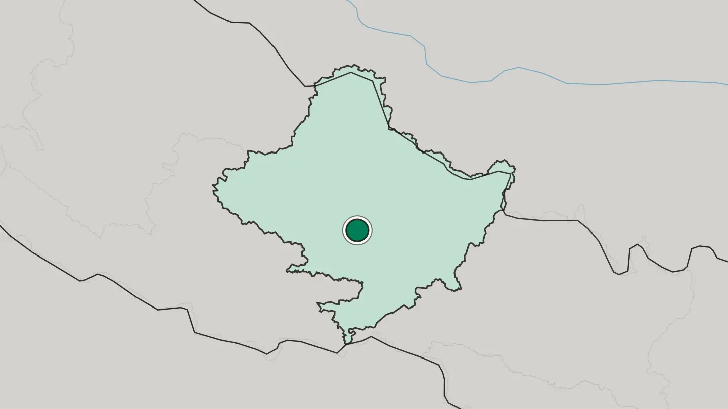 Map of Pokhara in Nepal