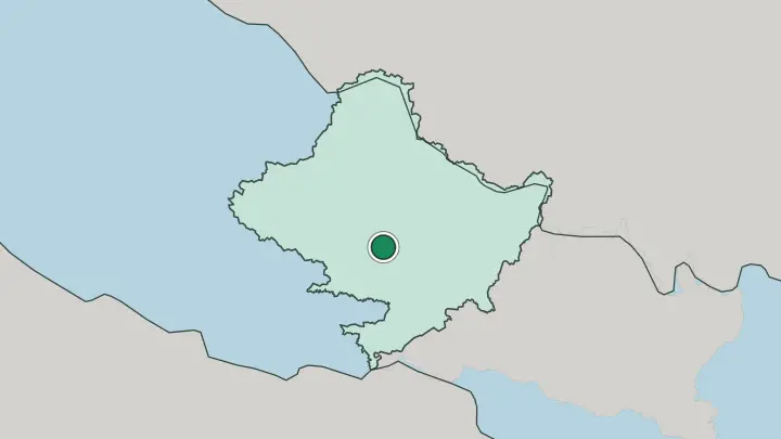 Map of Pokhara in Nepal