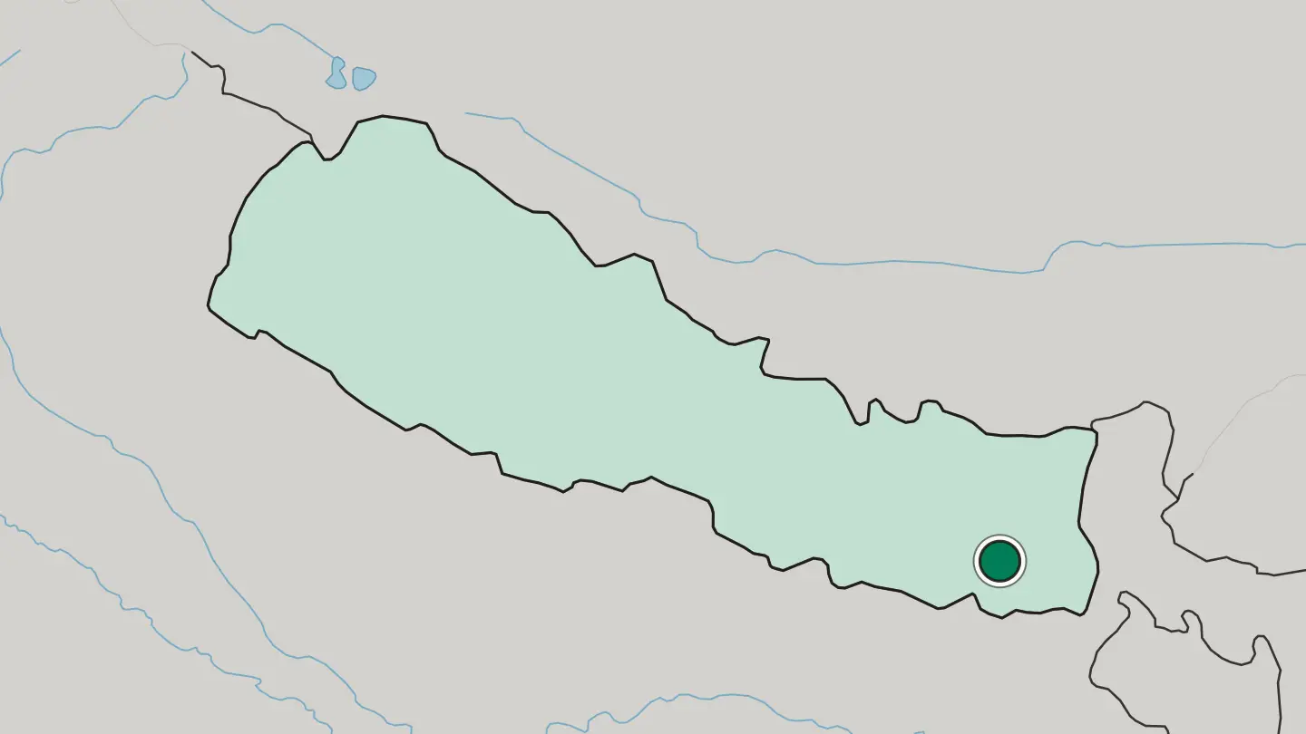 Map of Dharān in Nepal
