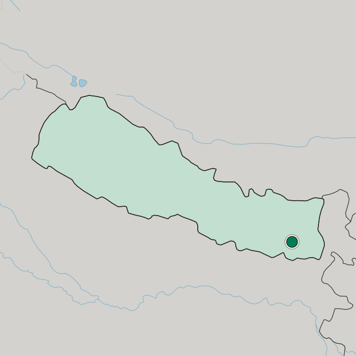Map showing Dharān — In Koshi