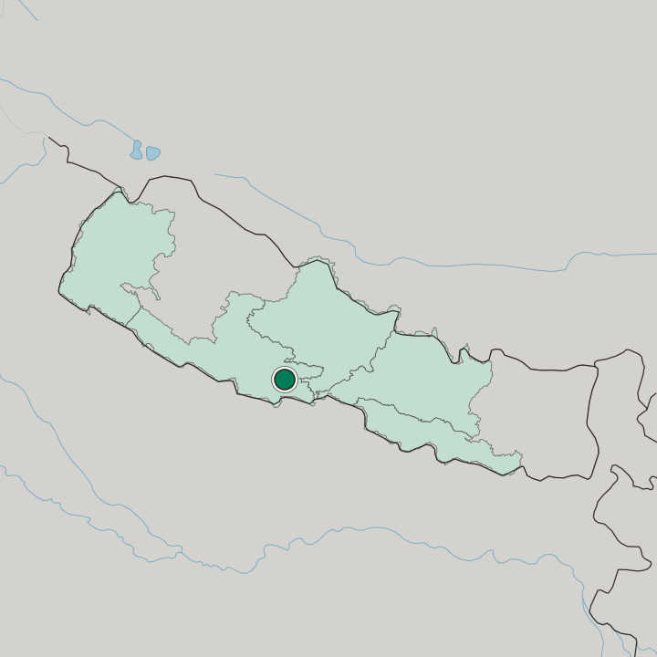 Map showing Butwāl — In Nepal
