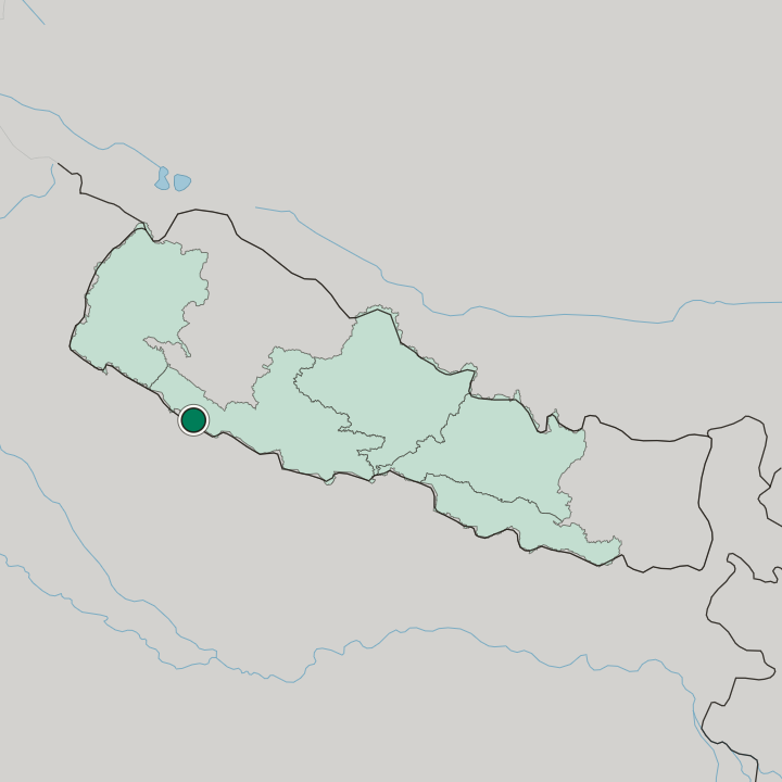 Map showing Nepalgunj — In Nepal