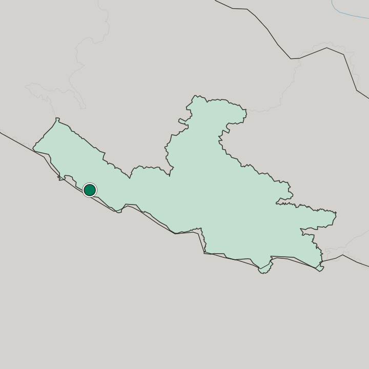 Map showing Nepalgunj — In Lumbini Province