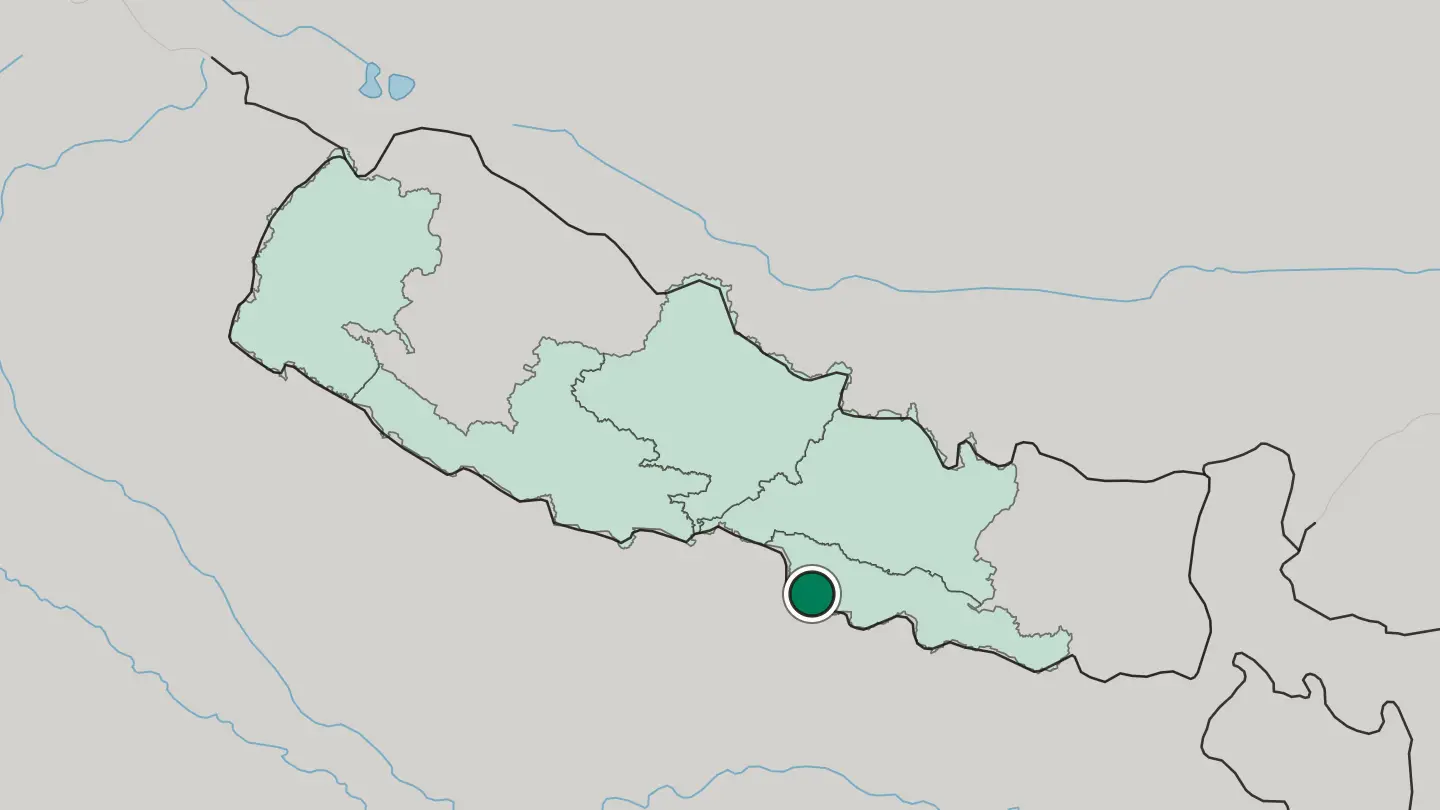 Map of Birgañj in Nepal