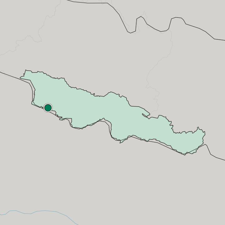 Map showing Birgañj — In Madhesh