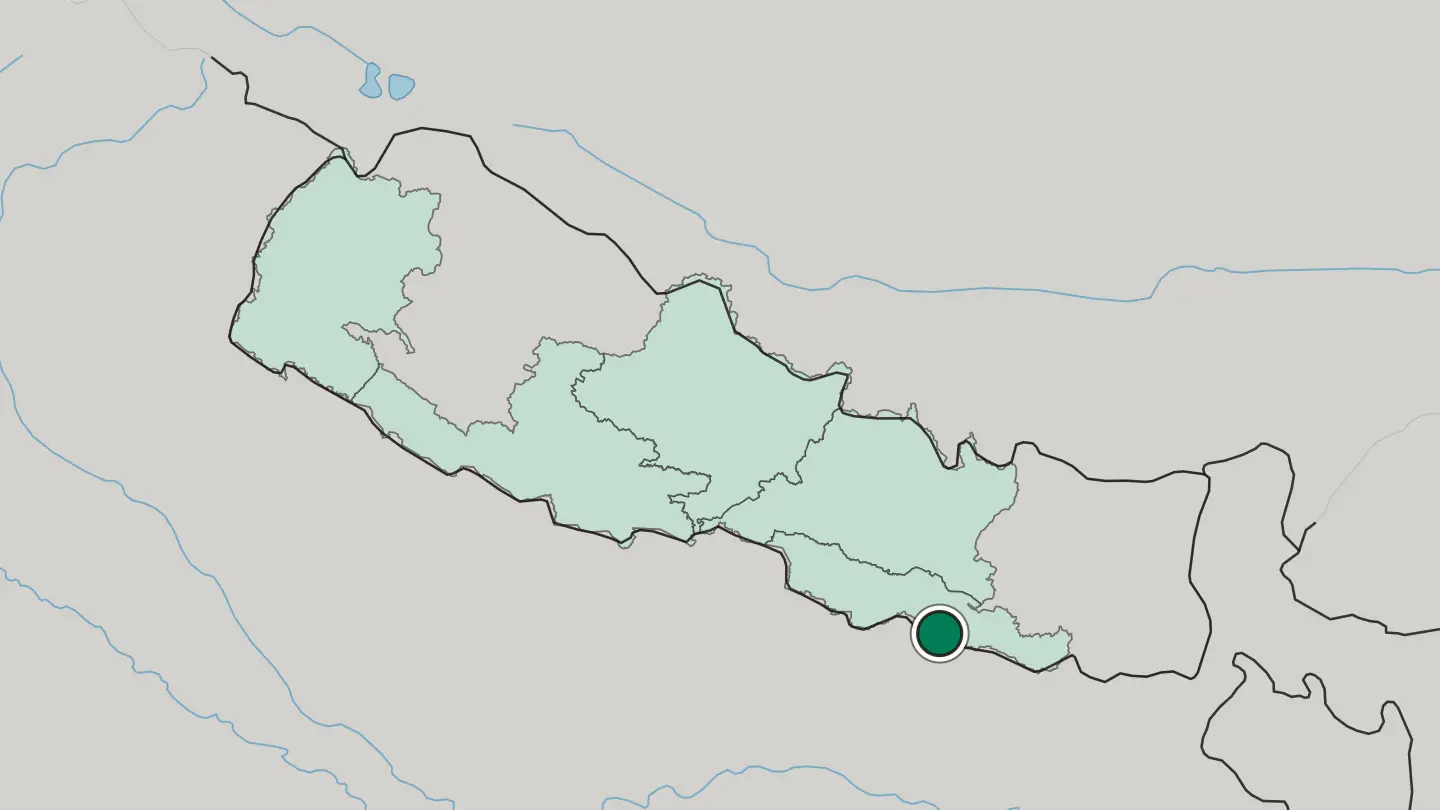 Map of Janakpur in Nepal