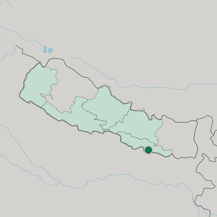 Map showing Janakpur — In Nepal