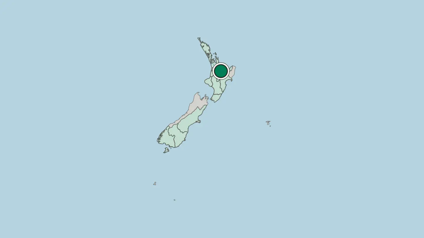 Map of Rotorua in New Zealand