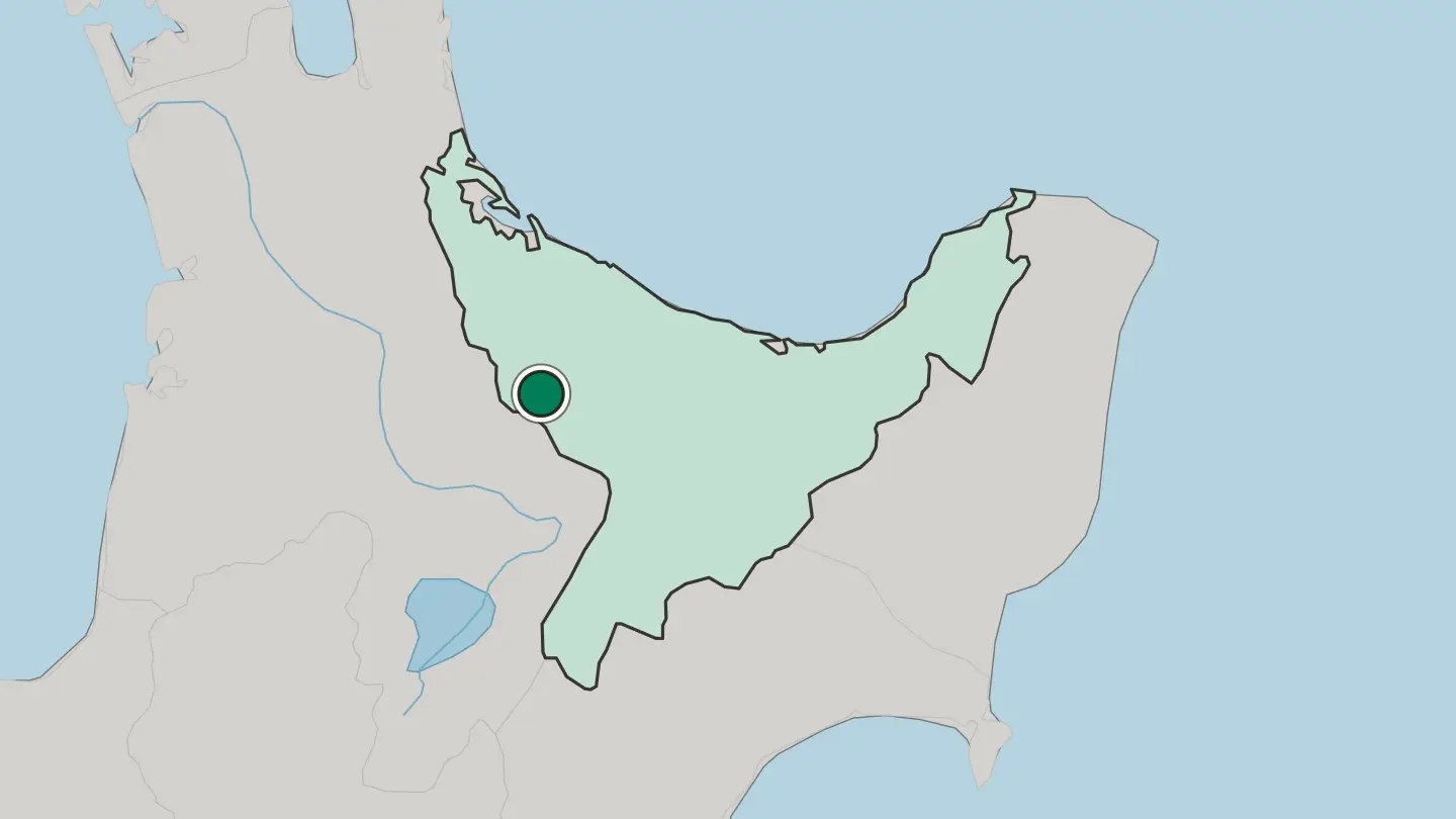 Map of Rotorua in New Zealand