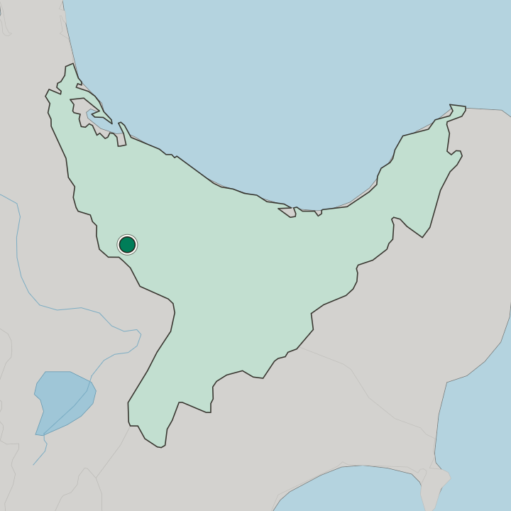 Map showing Rotorua — In Bay of Plenty