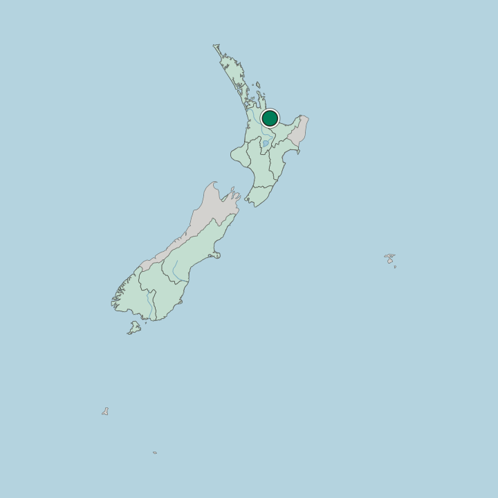 Map showing Tauranga — In New Zealand